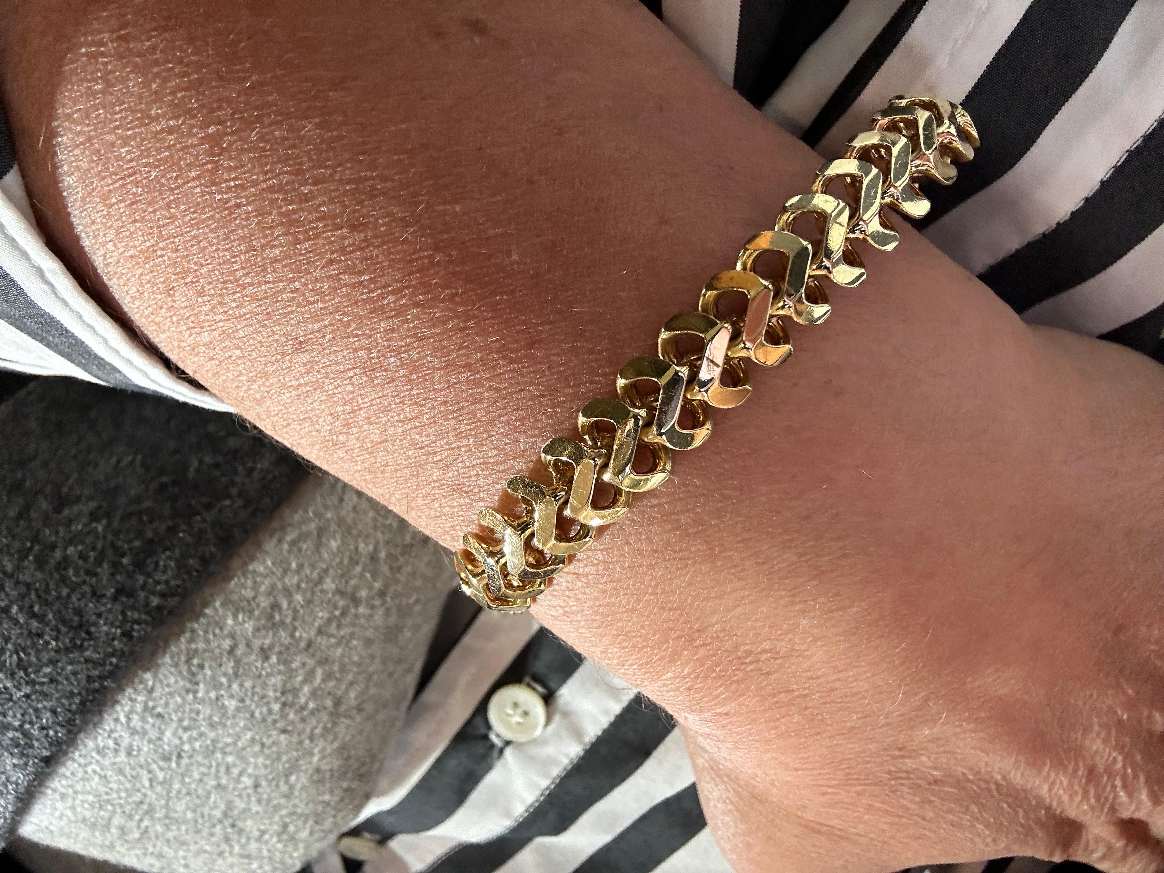 Armband American Mesh Gelb Massivgold 18 Karat 6