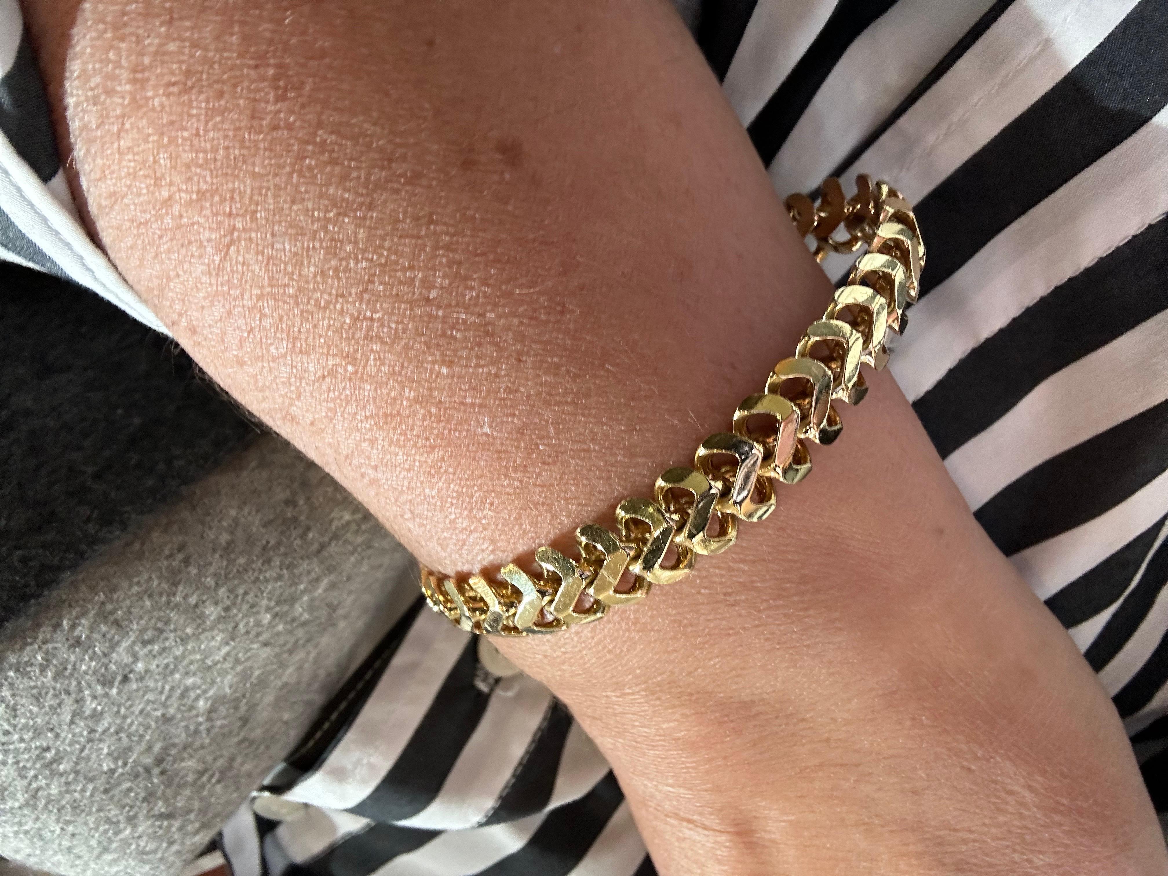 Armband American Mesh Gelb Massivgold 18 Karat 7