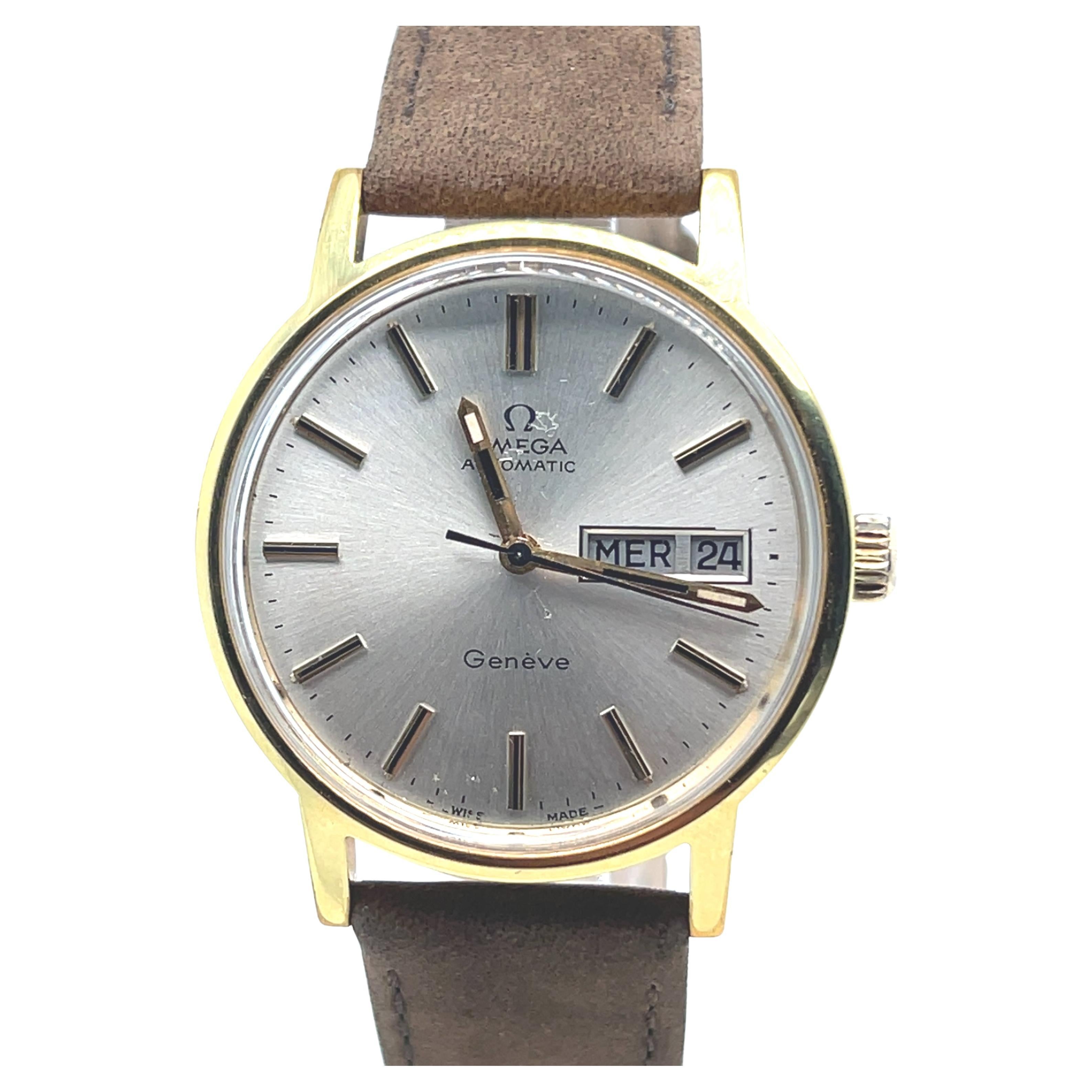 Orologio Omega Cassa placcata oro Cinturino in pelle scamosciata in vendita