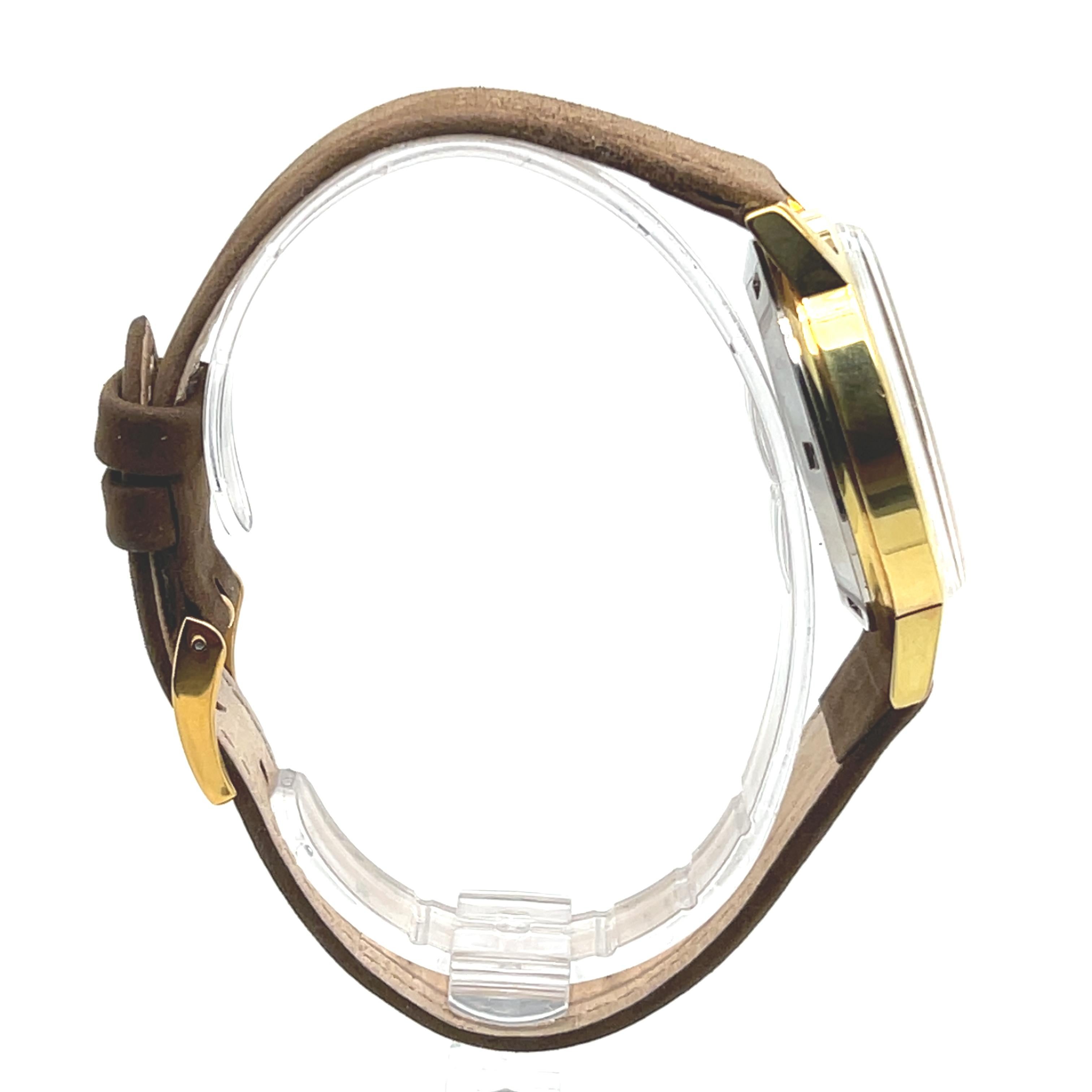 da uomo o donna Orologio Omega Cassa placcata oro Cinturino in pelle scamosciata in vendita