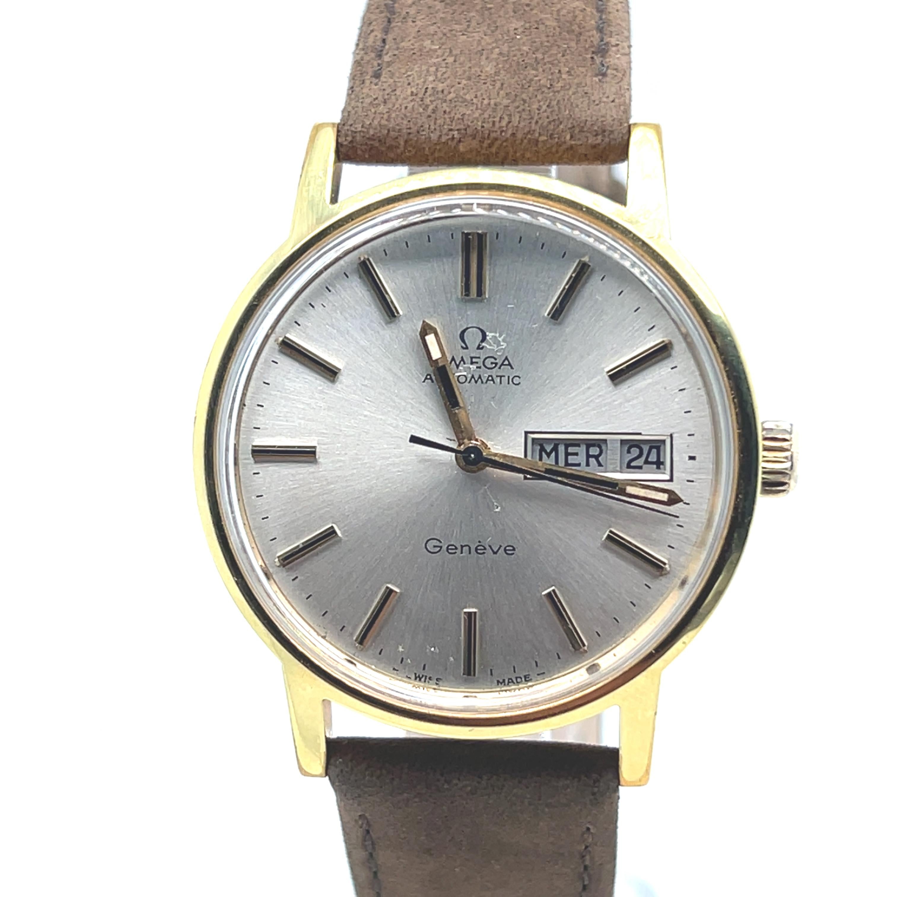 Orologio Omega Cassa placcata oro Cinturino in pelle scamosciata In condizioni Nuovo in vendita a Vannes, FR