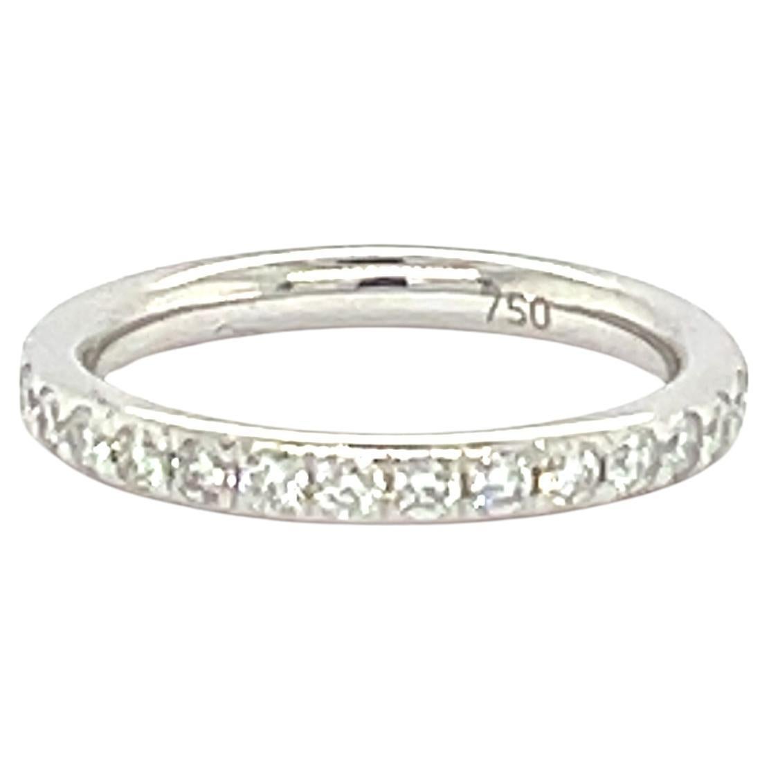 18K Weißgold Diamantring im Angebot