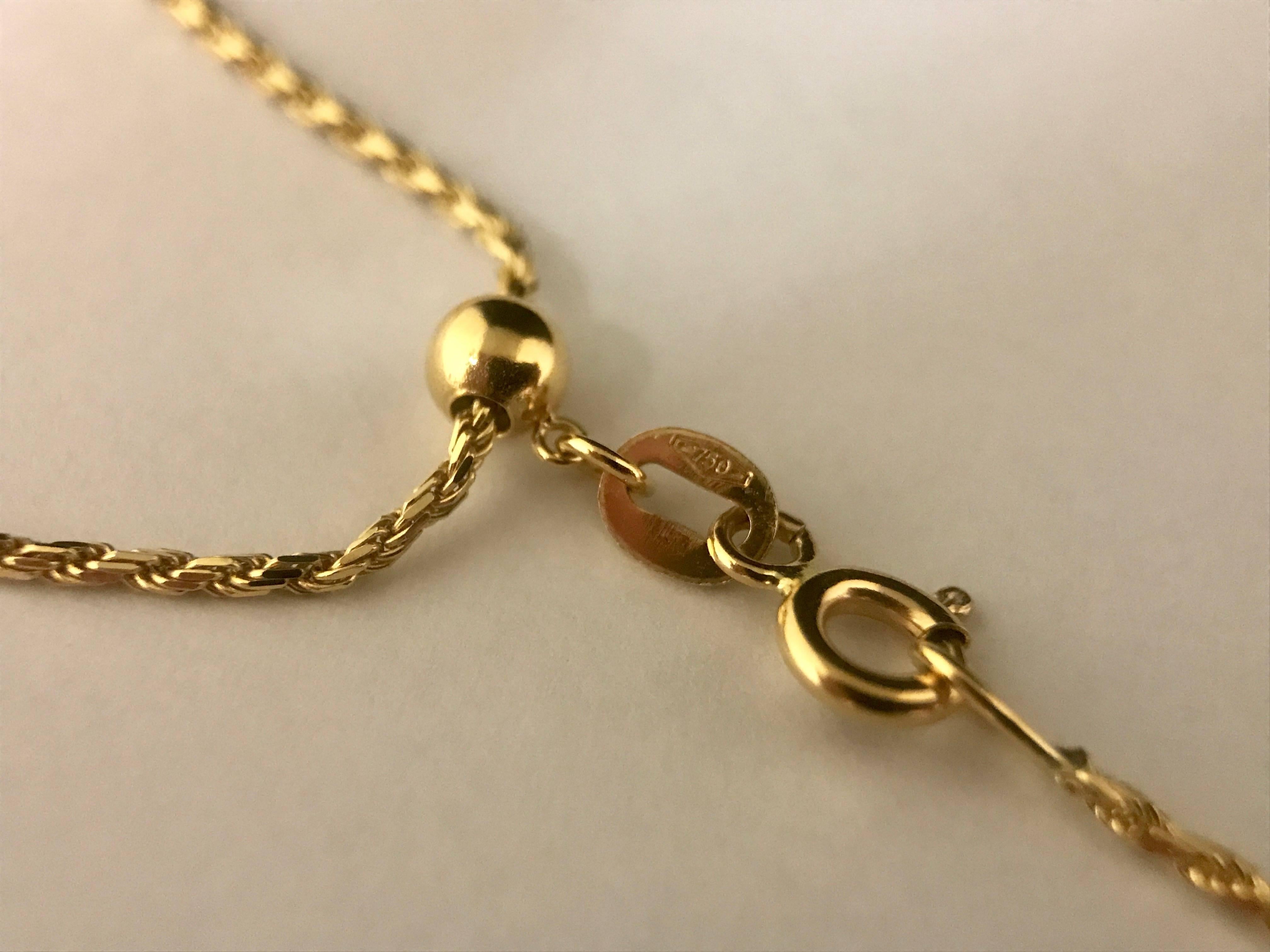 Women's Diamonds and Yellow Gold Pendant Necklace