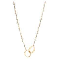 Cartier LOVE 18K Yellow Gold Interlocking Rings Necklace, 43 cm