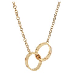 Cartier LOVE 18K Yellow Gold Interlocking Rings Necklace, 43 cm
