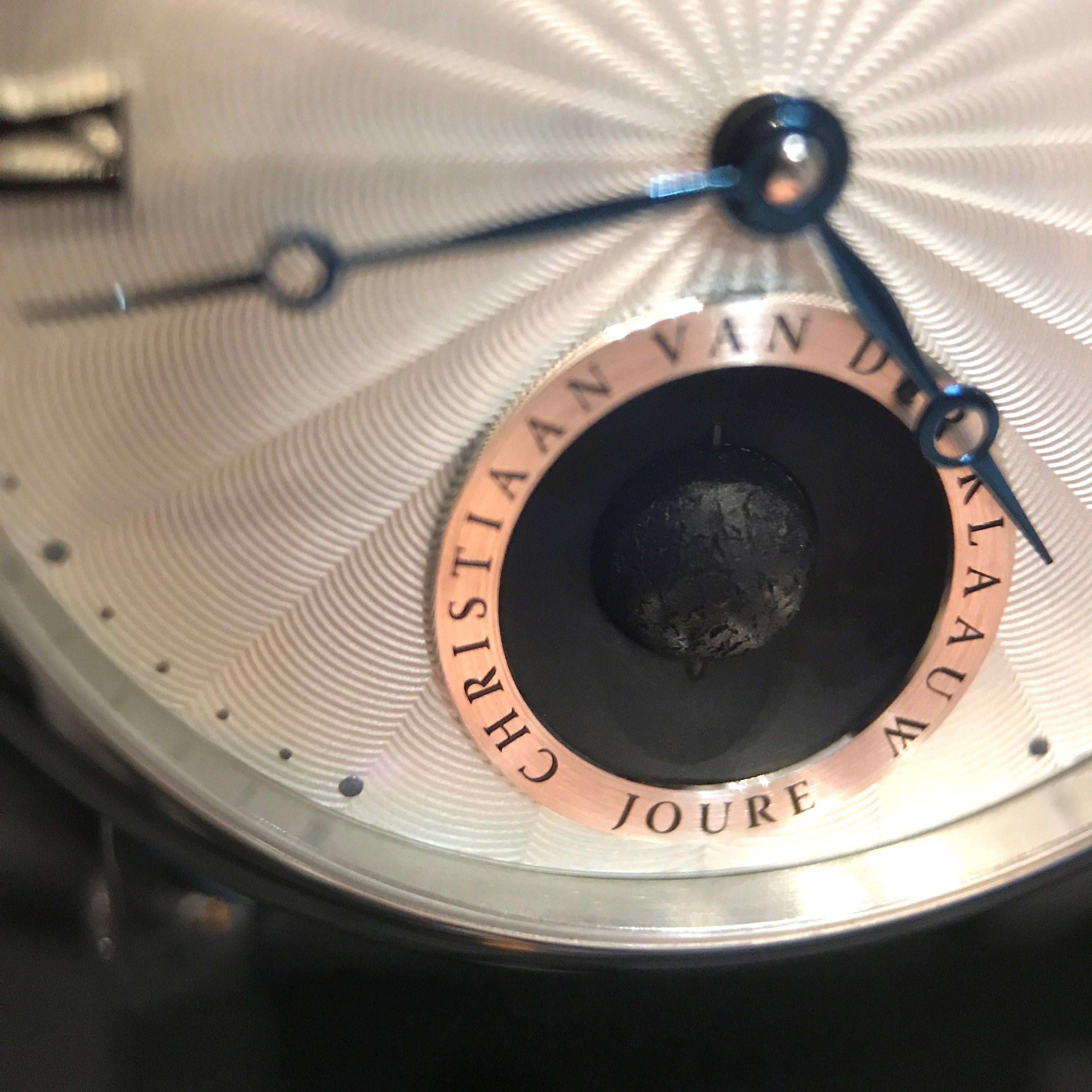 Christiaan Van Der Klaauw Stainless Steel Real Moon Joure Automatic Wristwatch In New Condition In Vannes, FR