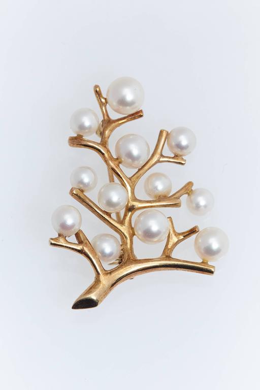 Mikimoto Pearl Tree of Life Brooch