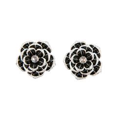 Laura Munder Black Onyx Diamond White Gold Earrings 11