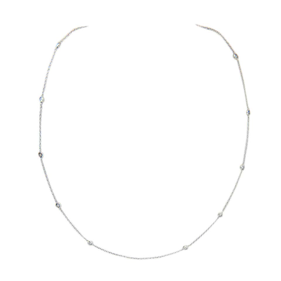 Foxtail Diamond Gold Chain Necklace at 1stDibs