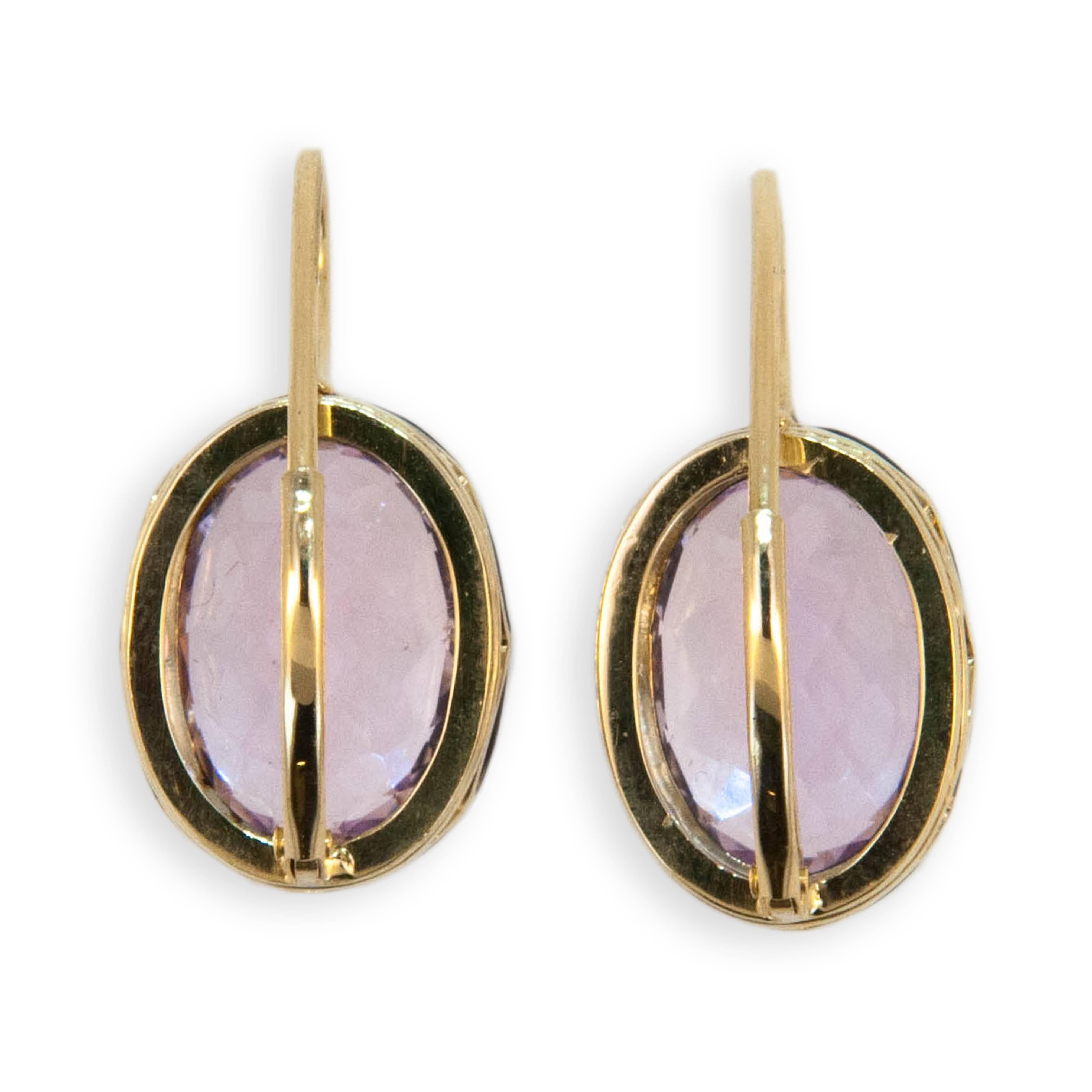 Laura Munder Kunzite Sterling Yellow Gold Earring In New Condition For Sale In West Palm Beach, FL