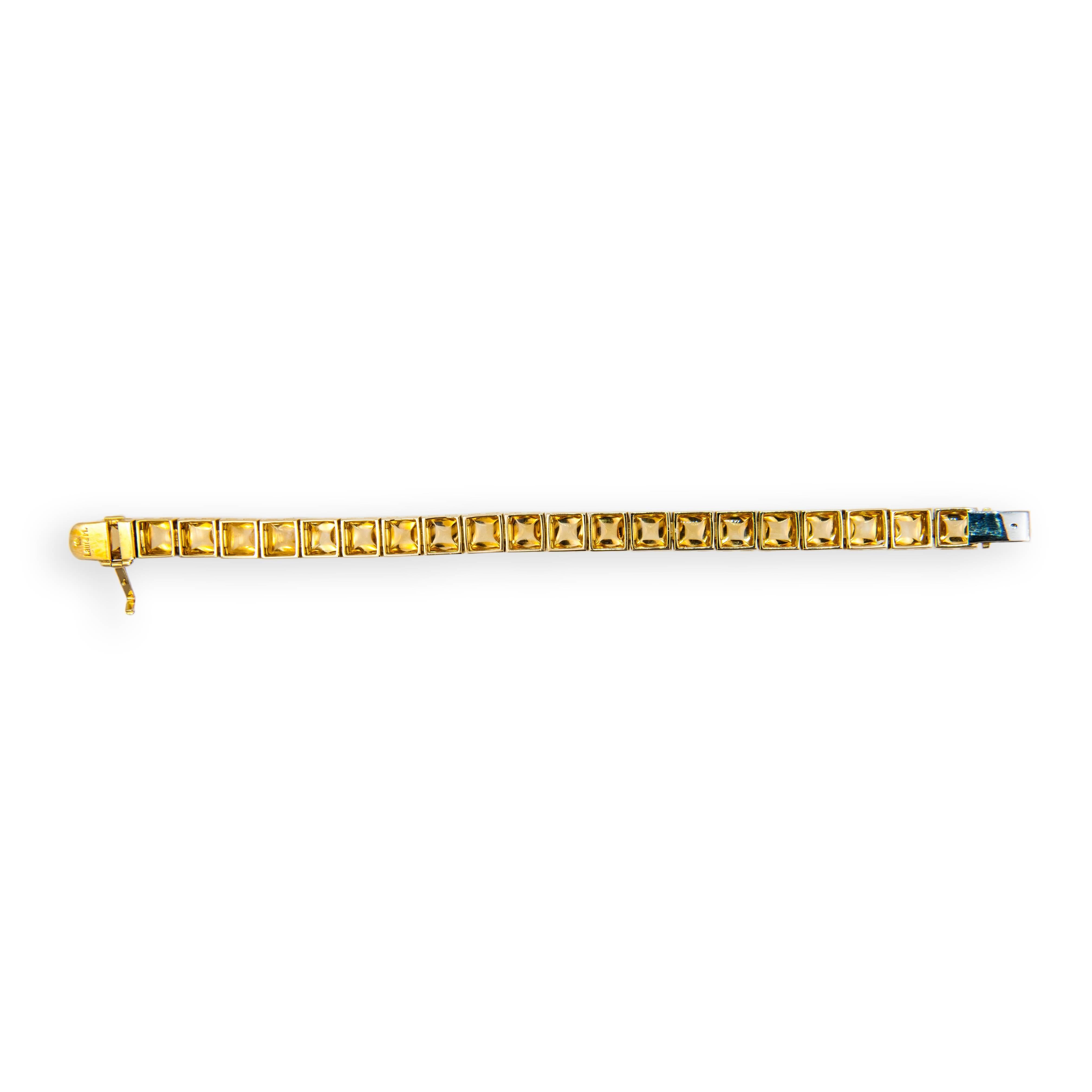 Women's Laura Munder Citrine Sugarloaf Yellow Gold Bracelet