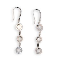 Laura Munder Diamond Drop White Gold Earrings