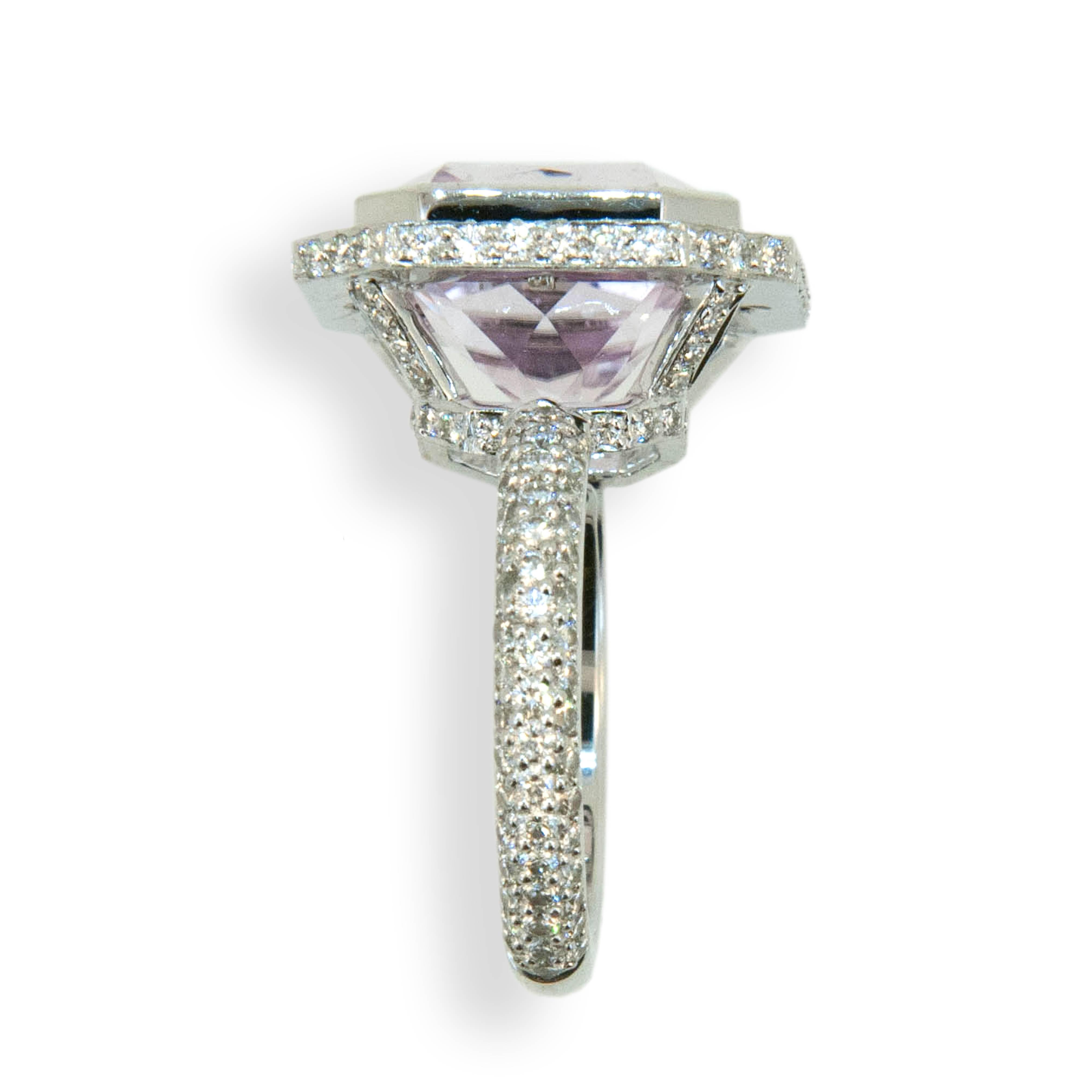 kunzite engagement ring