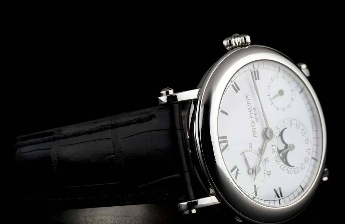 Patek Philippe Platinum Power Reserve Moonphase Wristwatch 1