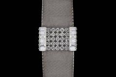 Patek Philippe Ladies White Gold Diamond Set Double Name Beyer Wristwatch, 1964