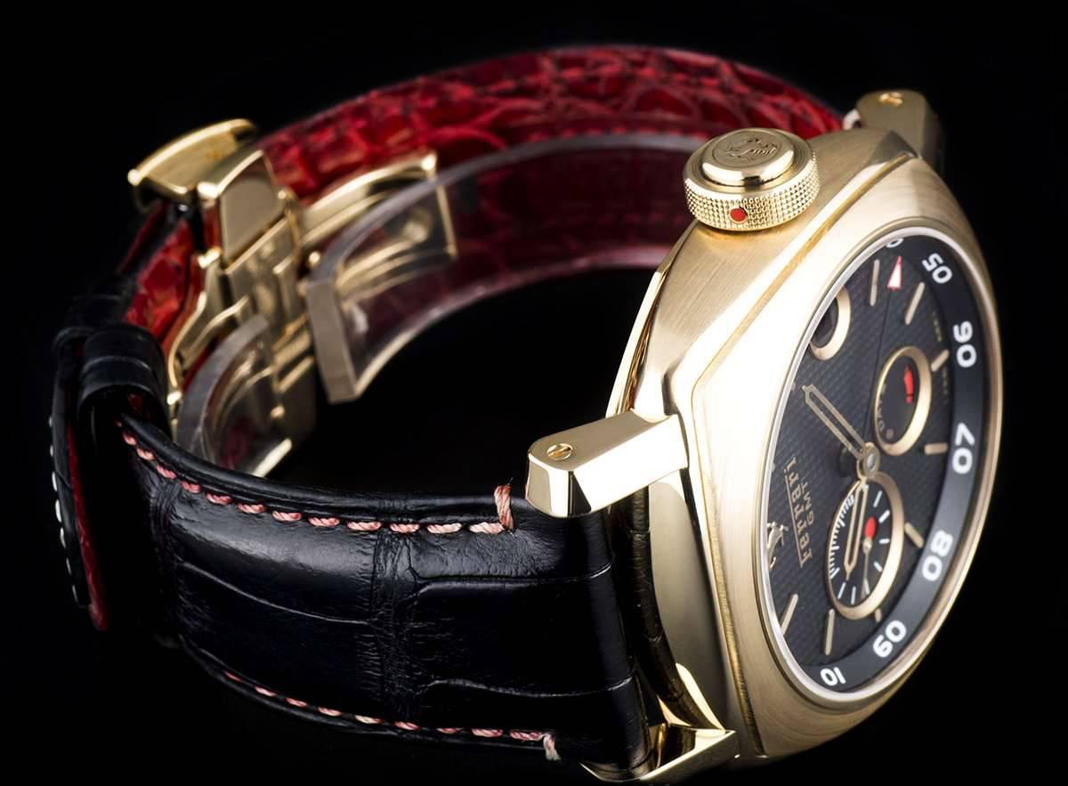 Panerai Rose Gold 8 Days GMT Ferrari Limited Edition Wristwatch In Excellent Condition In London, GB