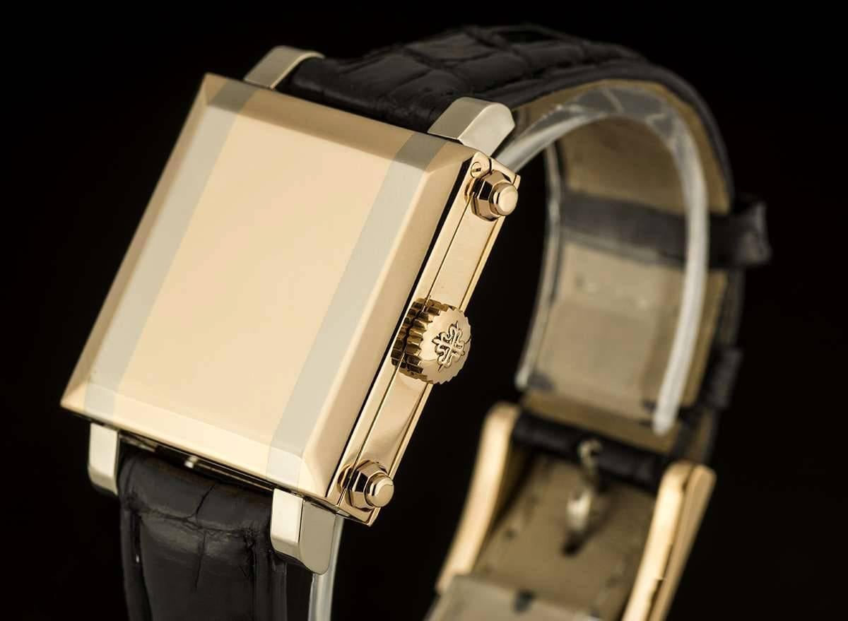 Men's Patek Philippe Rose Gold Cabriolet Gondolo Manual Wind Wristwatch