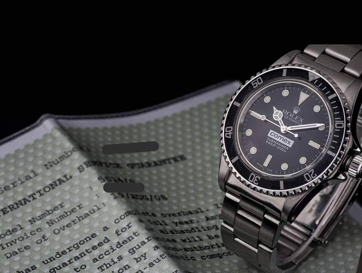 Montre-bracelet Rolex Comex Submariner Automatic en acier inoxydable Ref 5514 2