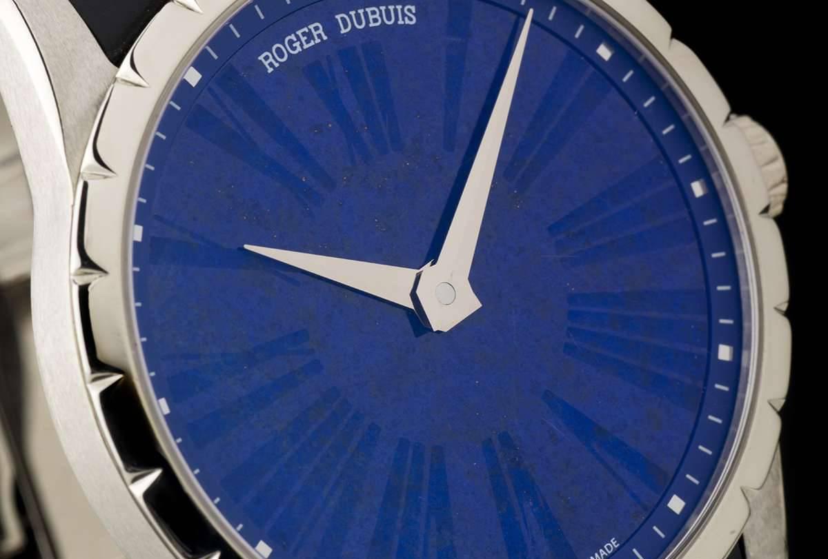 Roger Dubuis White Gold Lapis Lazuli Dial Excalibur Limited Edition Watch In Excellent Condition In London, GB