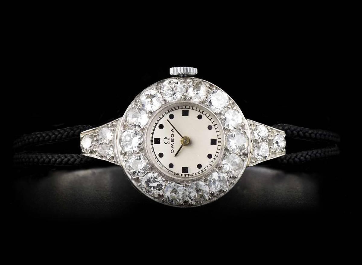 omega diamond watch vintage