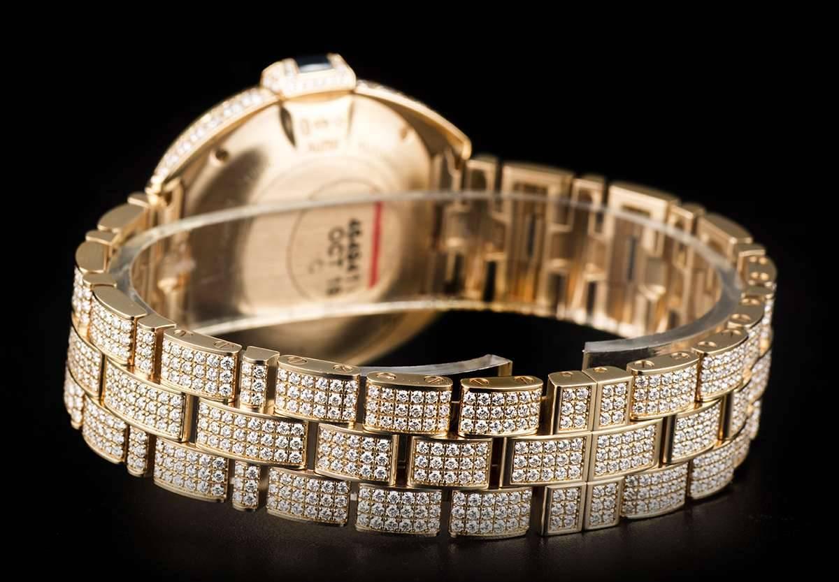 Cartier Ladies Rose Gold Diamond Clé De Cartier Automatic Wristwatch 2