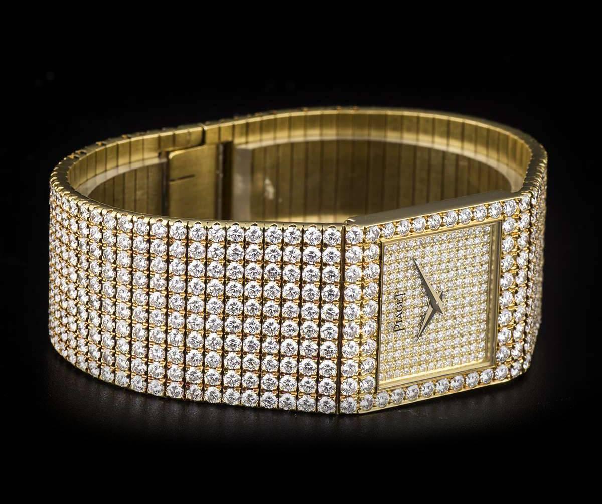 Piaget Yellow Gold Diamond Set Polo Fully Loaded Wristwatch Ref 7131C626 1
