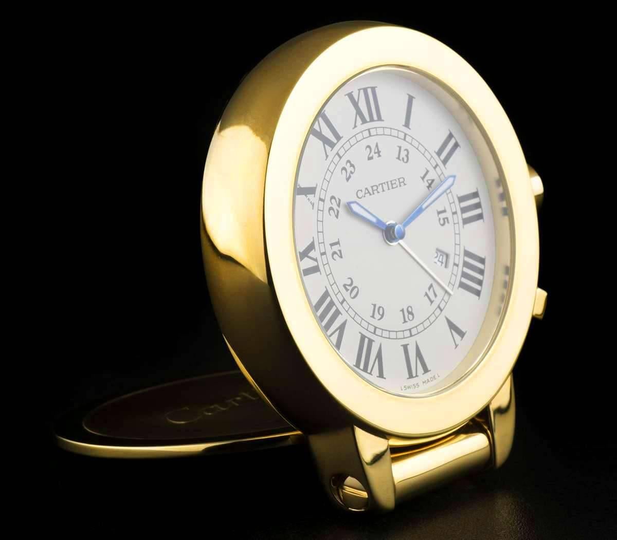 cartier travel alarm clock