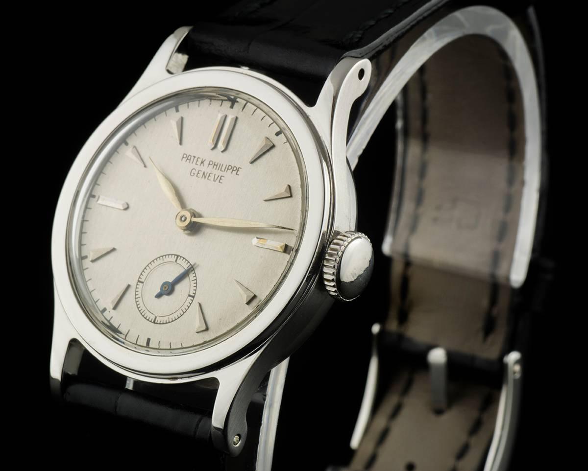 Men's Patek Philippe Stainless Steel Vintage Manual Wind Dress Wristwatch
