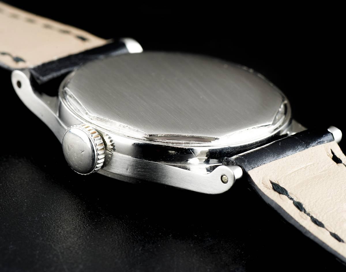 Patek Philippe Stainless Steel Vintage Manual Wind Dress Wristwatch 3