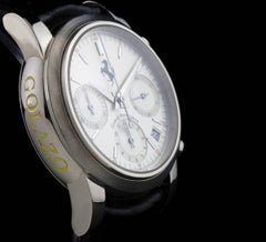 Girard Perregaux White Gold Ferrari Chronograph automatic wristwatch ref 8020