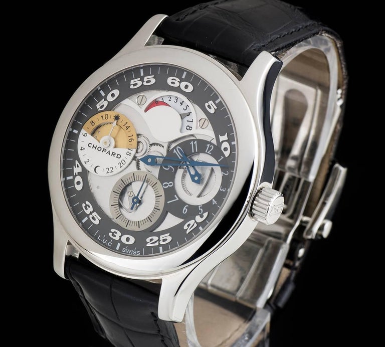 chopard stainless steel regulateur steel grey semi skeleton manual wristwatch for sale at 1stdibs chopard stainless steel regulateur steel grey semi skeleton manual wristwatch for sale at 1stdibs