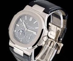 Patek Philippe White Gold Power Reserve Moonphase Nautilus automatic wristwatch