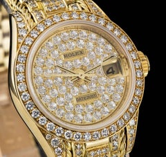 Rolex Ladies yellow gold Pavé Diamond Datejust Unworn automatic wristwatch
