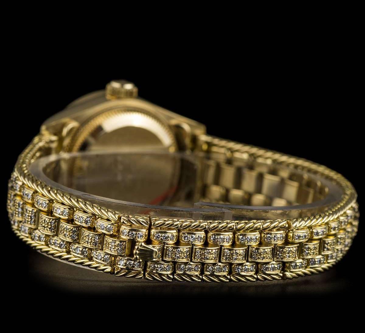Rolex Ladies yellow gold Pavé Diamond Datejust Unworn automatic wristwatch 1
