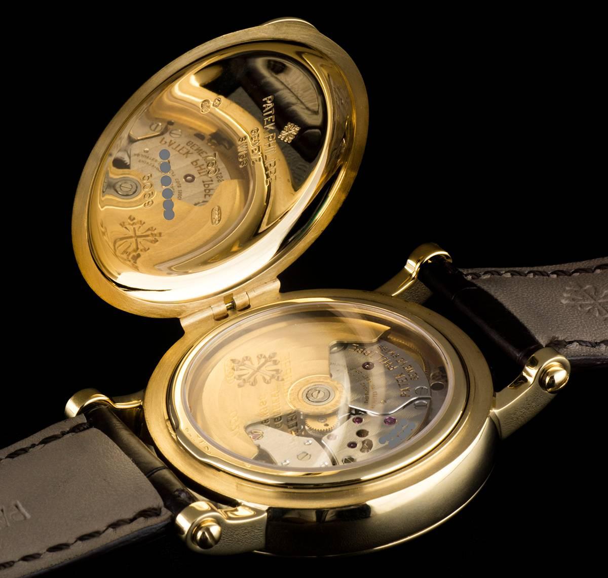 Patek Philippe yellow gold Perpetual Calendar Retrograde automatic wristwatch 3