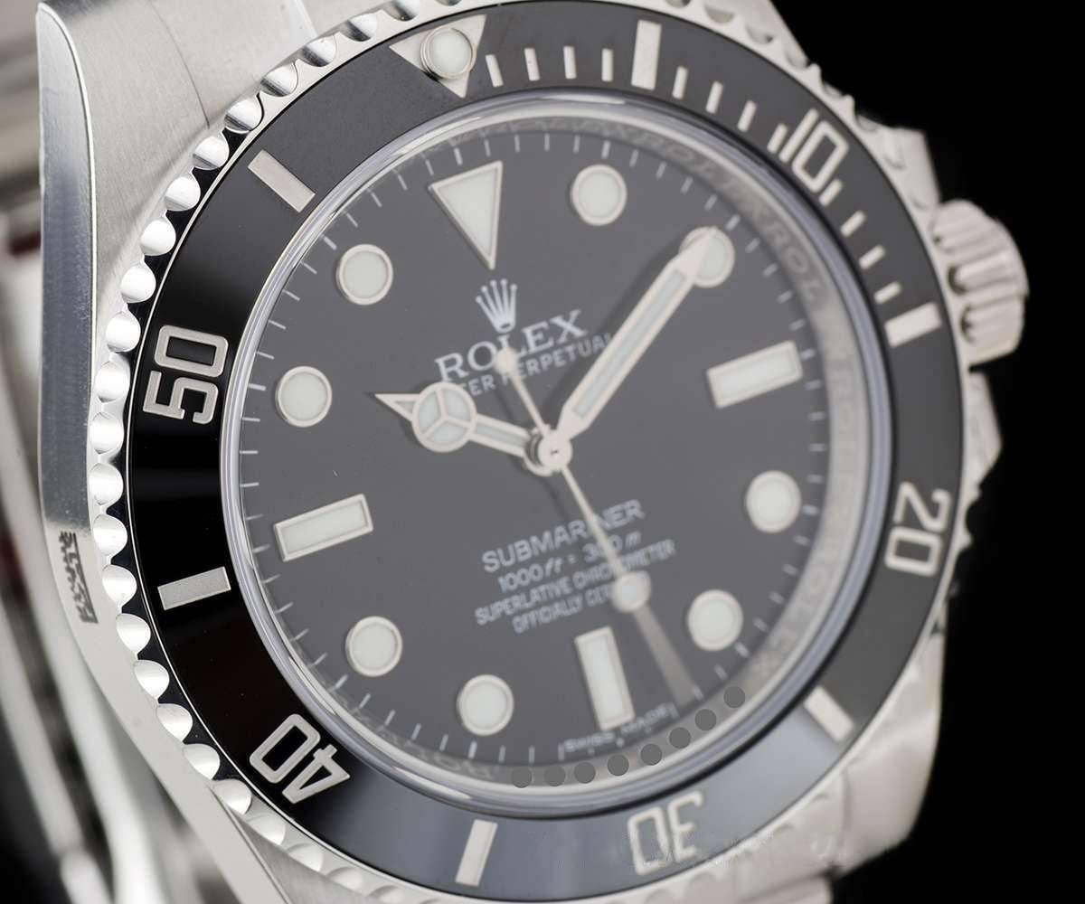 Rolex Stainless Steel Submariner Non-Date automatic wristwatch, ref 114060 In New Condition In London, GB