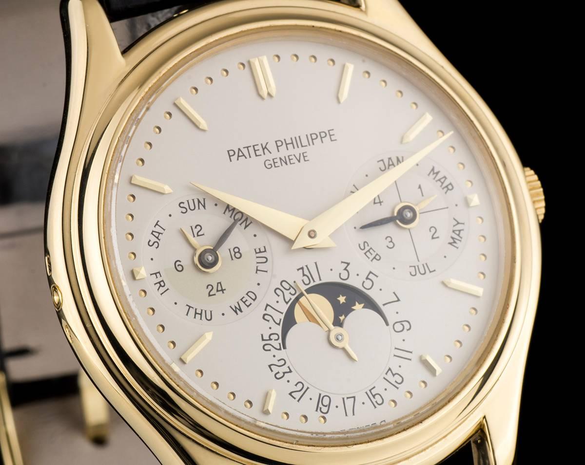 Patek Philippe Yellow Gold Perpetual Calendar automatic Wristwatch In Excellent Condition In London, GB