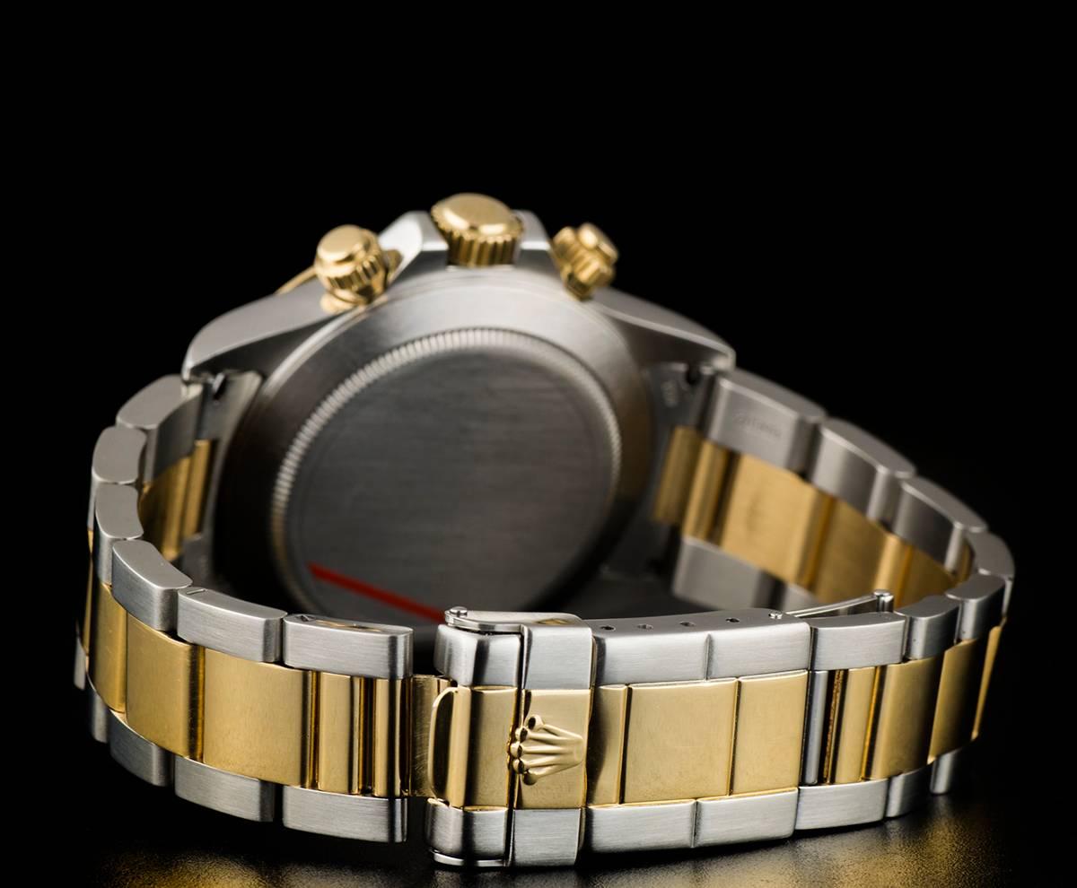 Rolex Yellow Gold Stainless Steel Zenith Movement Daytona Automatic Wristwatch 2