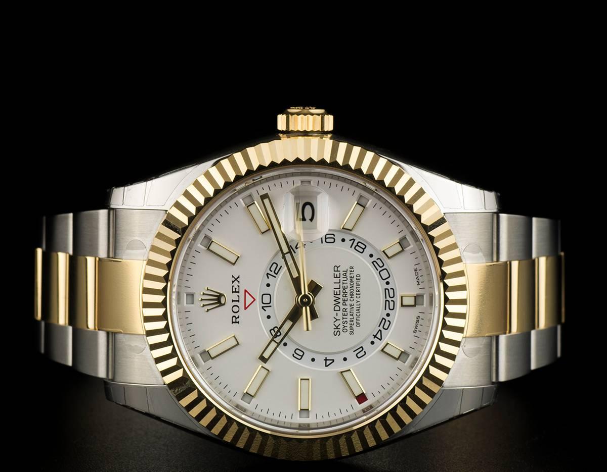 Men's Rolex Stainless Steel Yellow Gold Sky-Dweller Automatic Wristwatch Ref 326933