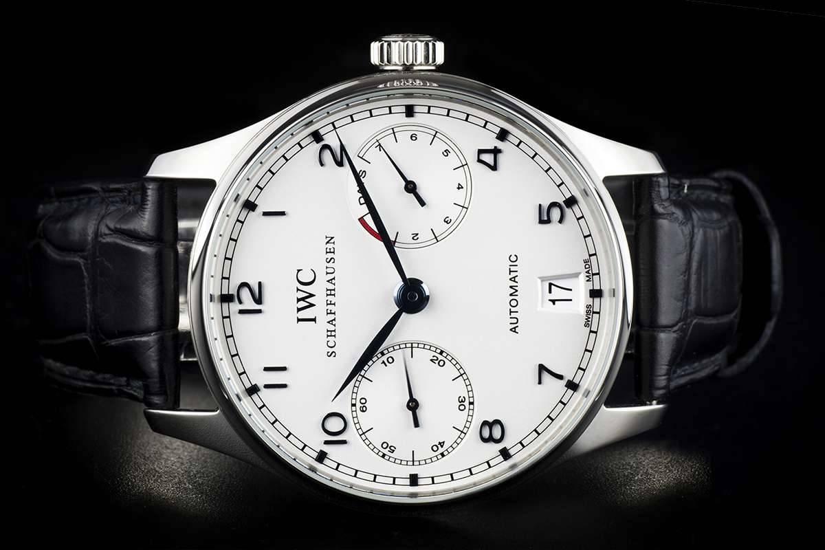 Men's IWC Stainless Steel Portuguese 7 Days Power Reserve Automatic Wristwatch