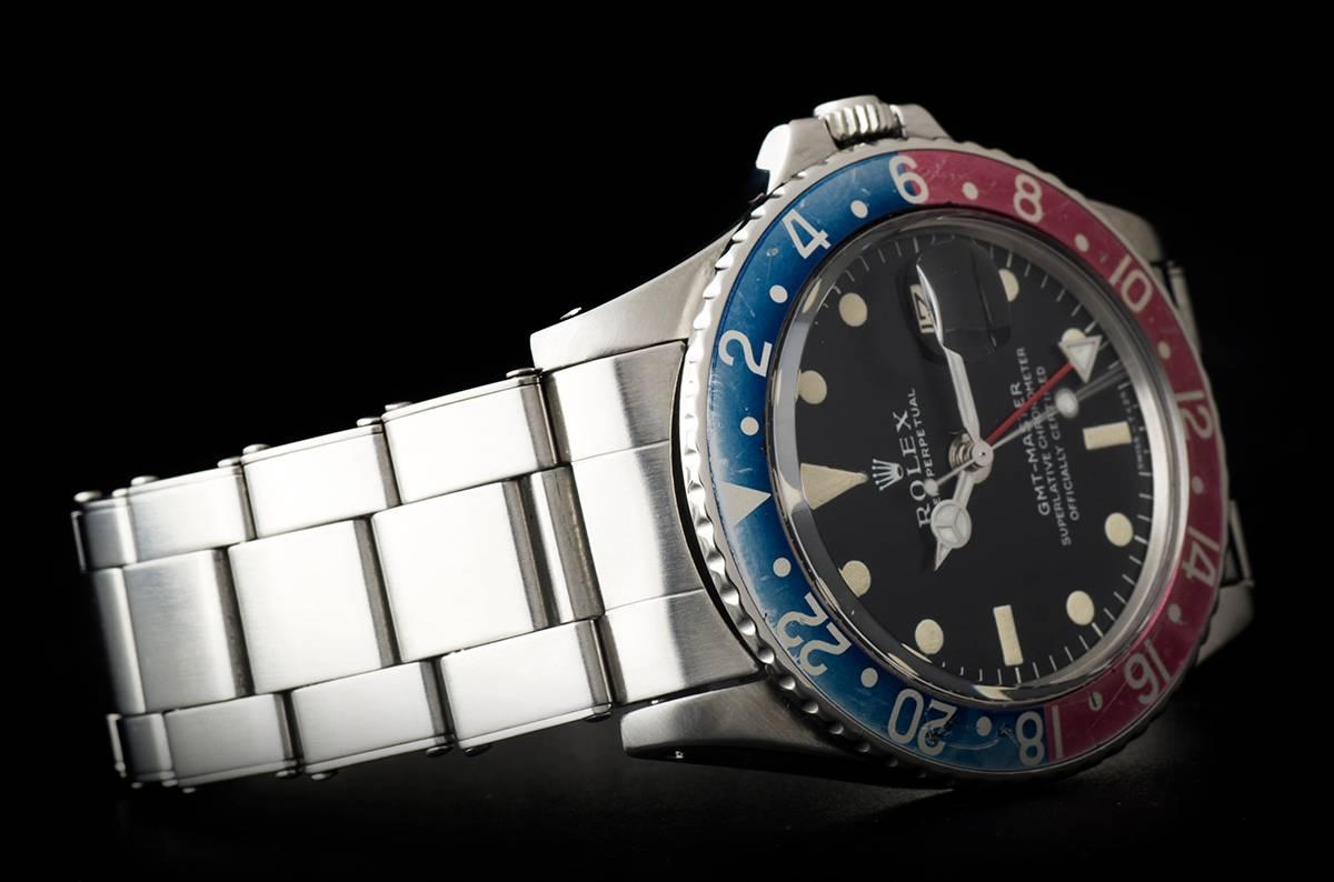 Rolex Stainless Steel GMT-Master Vintage Pepsi Bezel Automatic Wristwatch 1