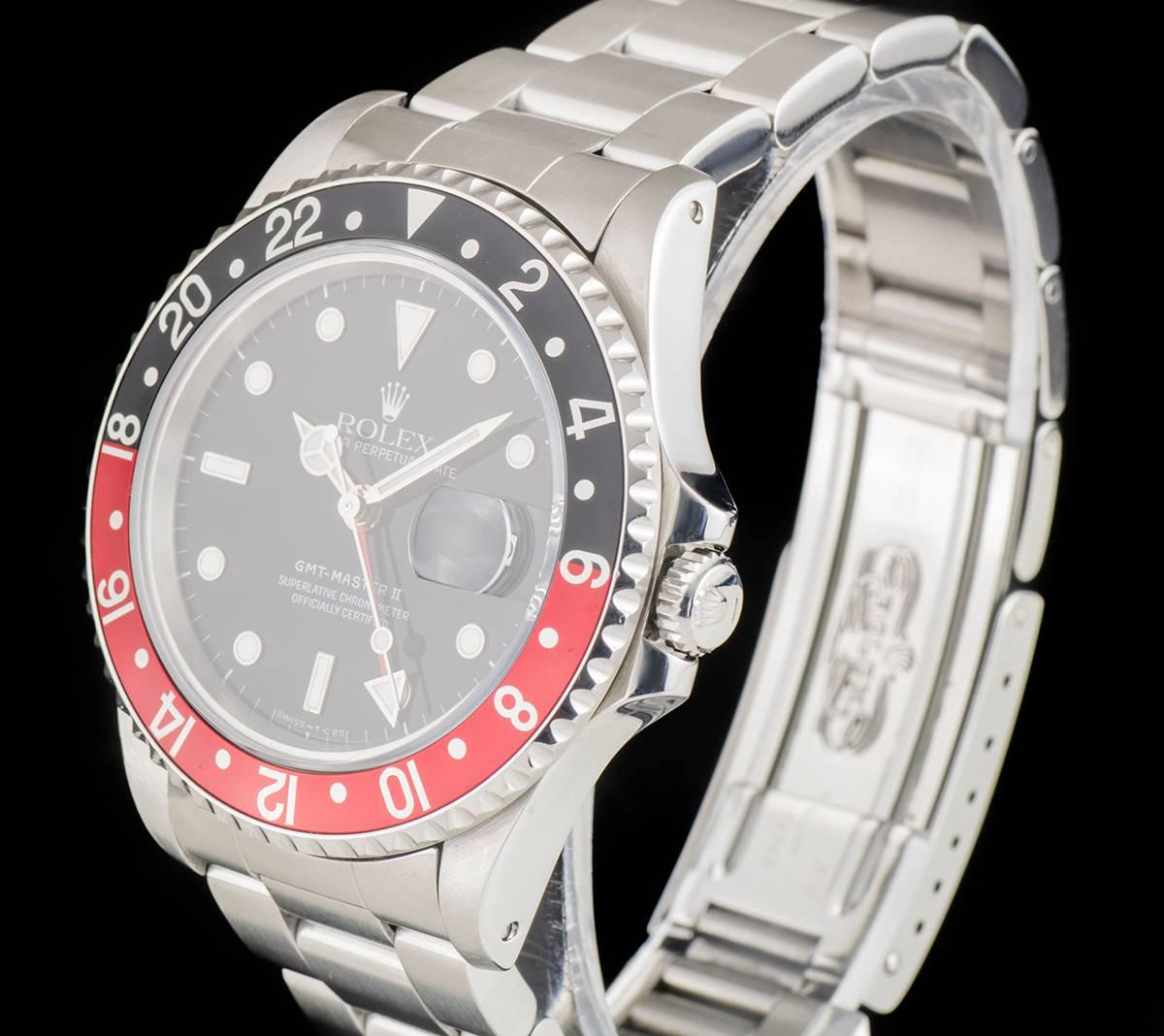 Rolex GMT-Master II Gents Steel Black Dial Coke Bezel 16710 Automatic Wristwatch 3