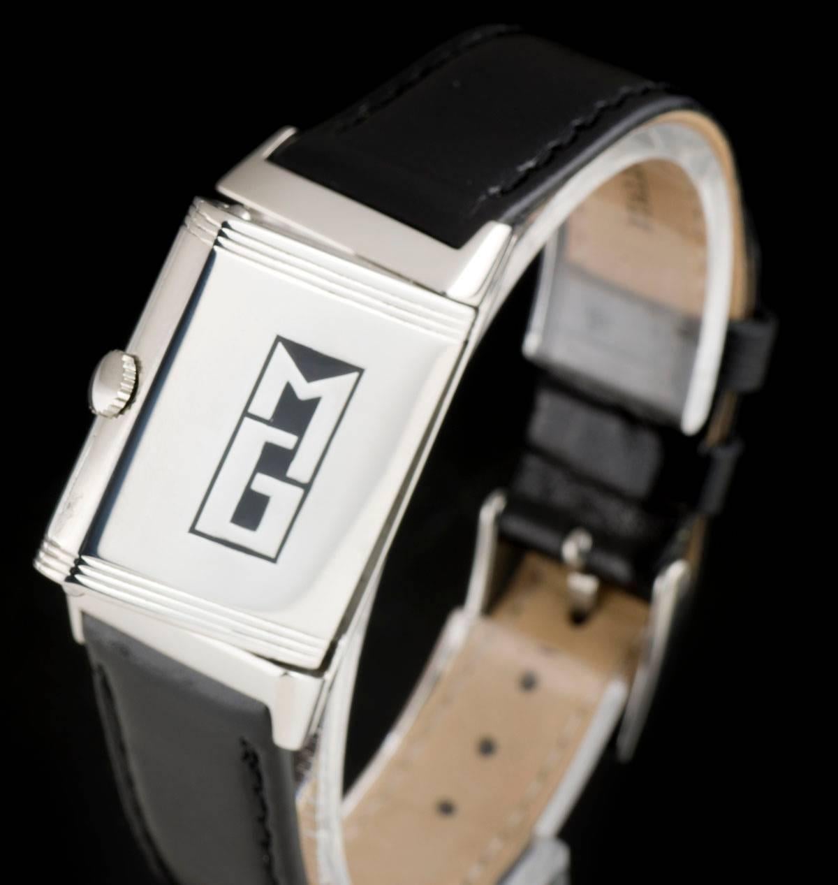 Men's Jaeger LeCoultre Reverso Vintage Gents Steel Silver Dial Manual Wind Wristwatch