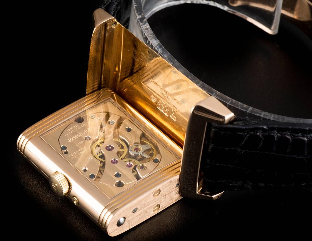 Jaeger-LeCoultre 60th Anniversary Reverso Oro Rosa Quadrante Argento Orologio a Carica Manuale 4