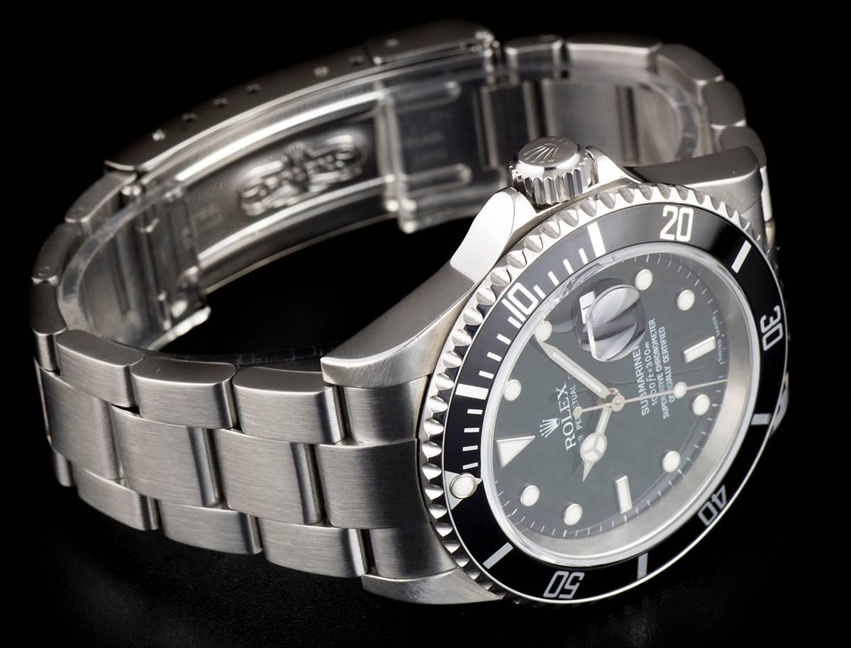 Rolex Submariner Date Gents Steel Black Dial 16610 Automatic Wristwatch 1