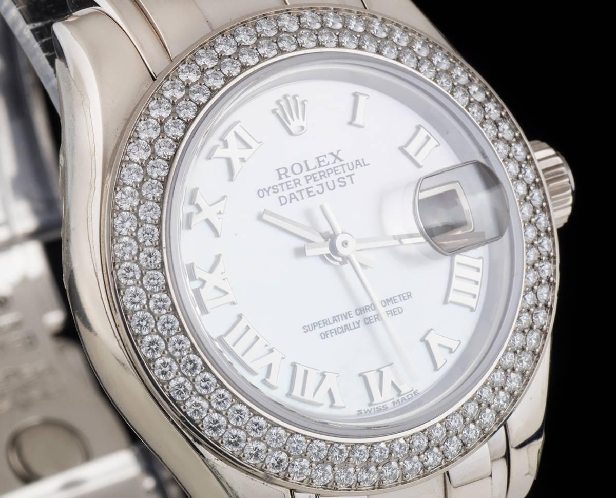 Rolex Unworn Pearlmaster Datejust White Gold MOP Dial 80339 Automatic Watch In New Condition In Mayfair, London, London