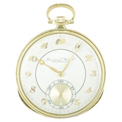 IWC Open Face Pocket Watch Yellow Gold
