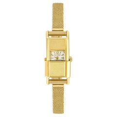 Montre-bracelet vintage Jaeger LeCoultre pour femme Duo Plan à remontage manuel en or jaune 18 carats