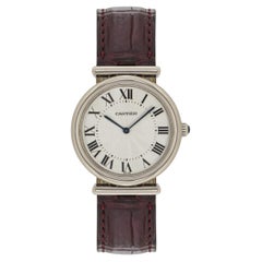 Vintage Cartier Rare Vendome Drivers White Gold Watch