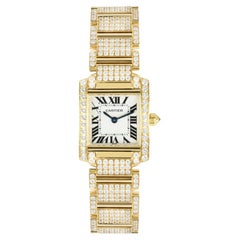 Used Cartier Tank Franchise Diamond Set 2364 Watch